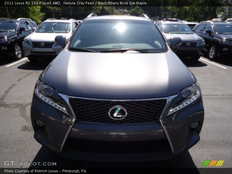 Nebula Gray Pearl / Black/Ebony Birds Eye Maple 2013 Lexus RX 350 F Sport AWD