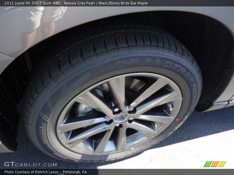 Nebula Gray Pearl / Black/Ebony Birds Eye Maple 2013 Lexus RX 350 F Sport AWD