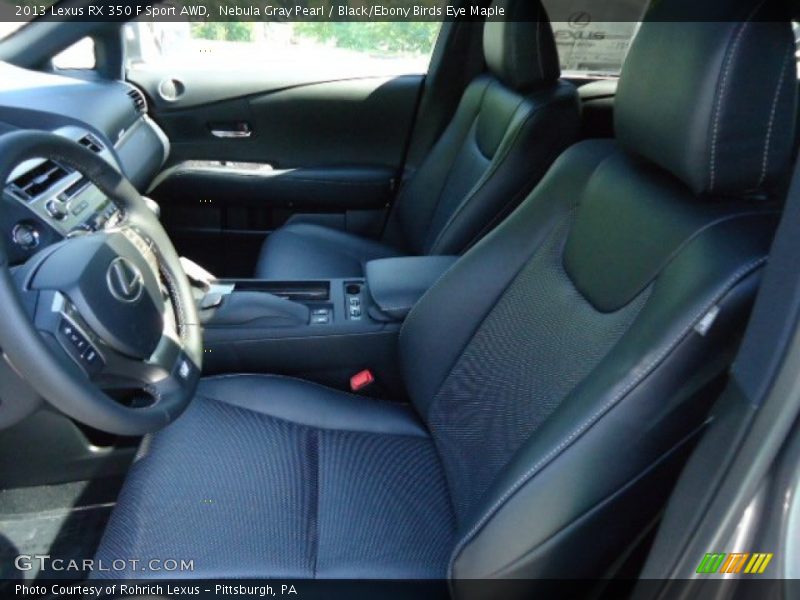 Nebula Gray Pearl / Black/Ebony Birds Eye Maple 2013 Lexus RX 350 F Sport AWD