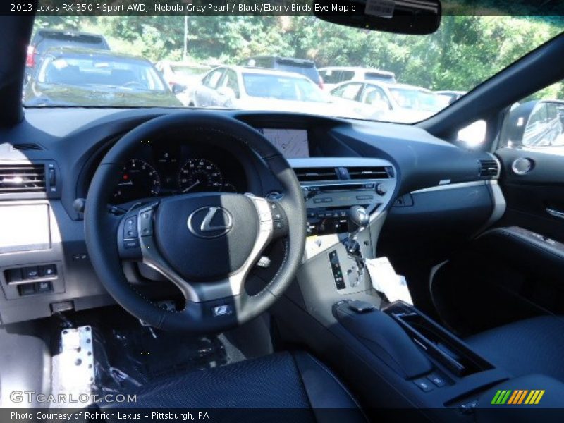 Nebula Gray Pearl / Black/Ebony Birds Eye Maple 2013 Lexus RX 350 F Sport AWD