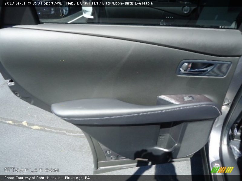 Nebula Gray Pearl / Black/Ebony Birds Eye Maple 2013 Lexus RX 350 F Sport AWD