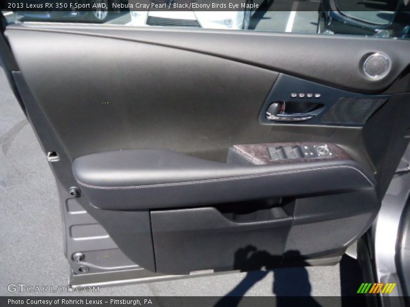Nebula Gray Pearl / Black/Ebony Birds Eye Maple 2013 Lexus RX 350 F Sport AWD