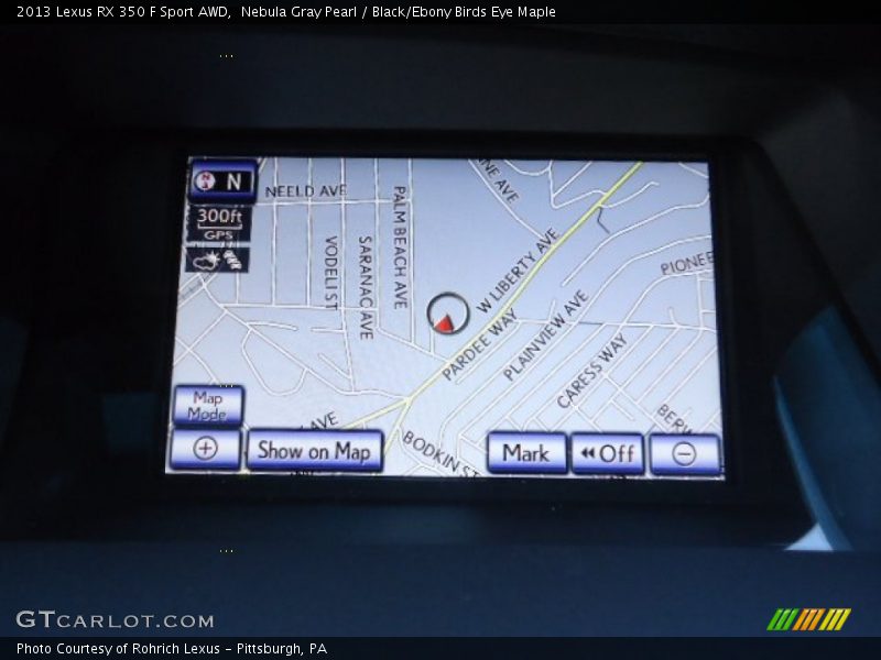 Nebula Gray Pearl / Black/Ebony Birds Eye Maple 2013 Lexus RX 350 F Sport AWD