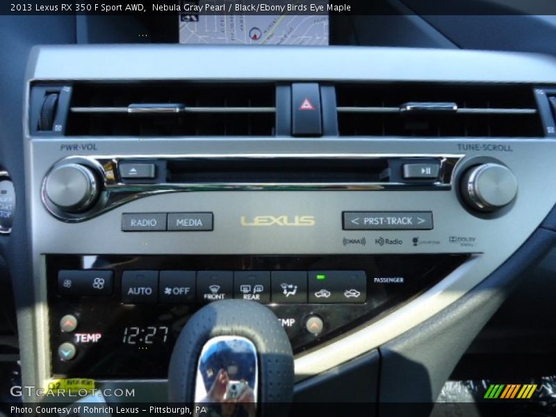 Nebula Gray Pearl / Black/Ebony Birds Eye Maple 2013 Lexus RX 350 F Sport AWD