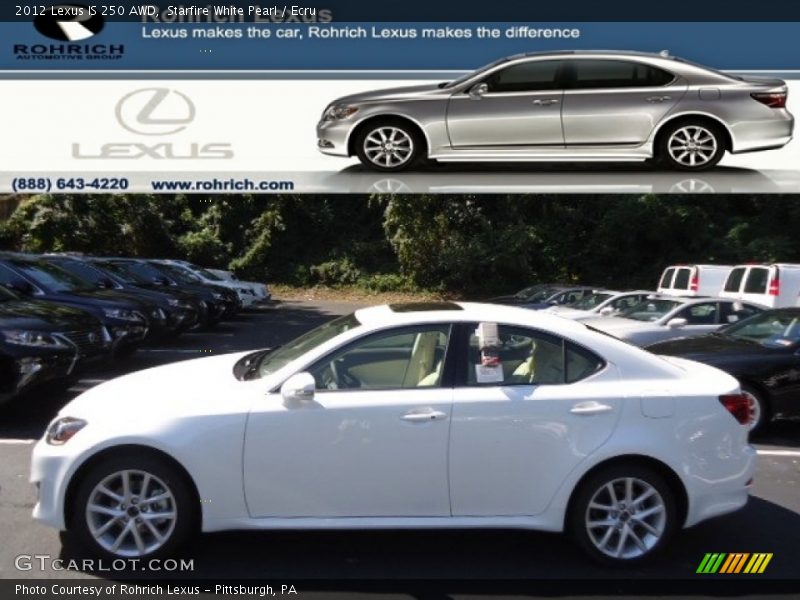 Starfire White Pearl / Ecru 2012 Lexus IS 250 AWD