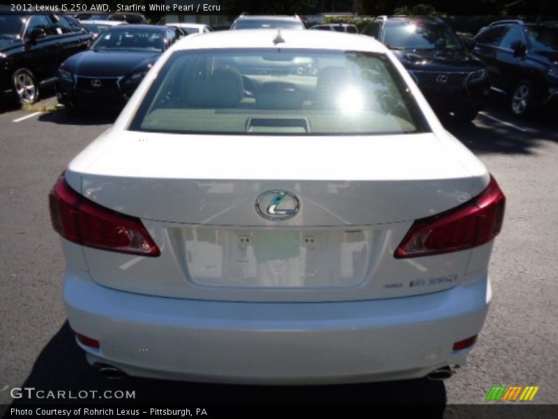 Starfire White Pearl / Ecru 2012 Lexus IS 250 AWD