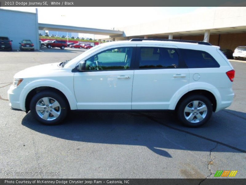 White / Black 2013 Dodge Journey SE