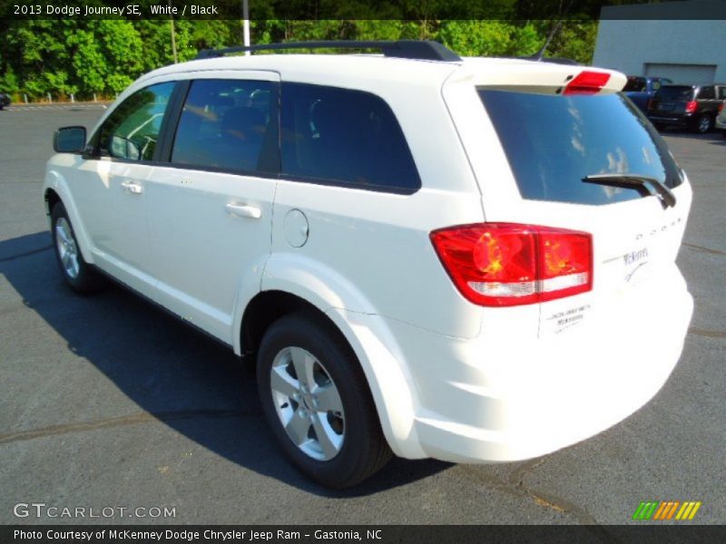 White / Black 2013 Dodge Journey SE