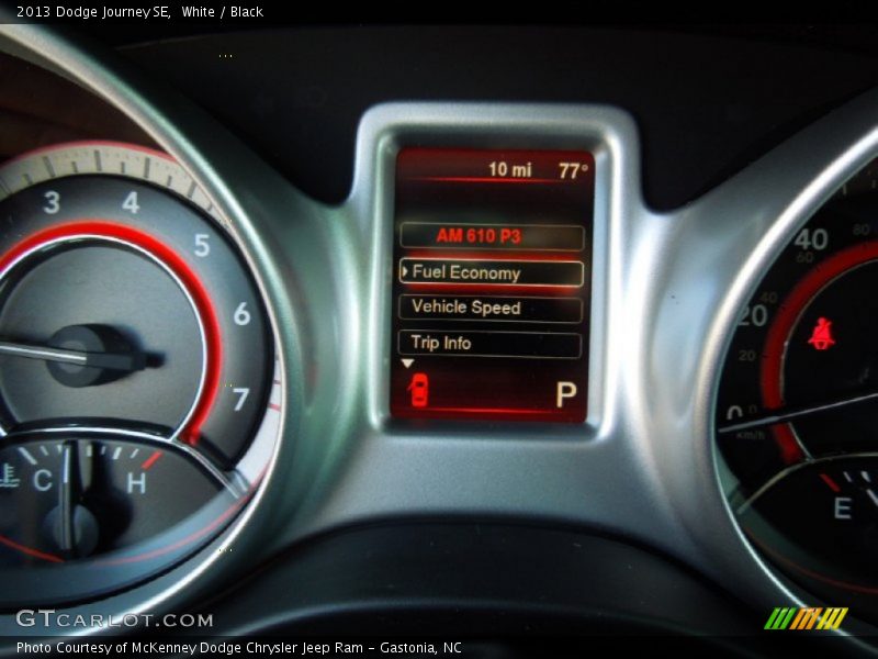 White / Black 2013 Dodge Journey SE
