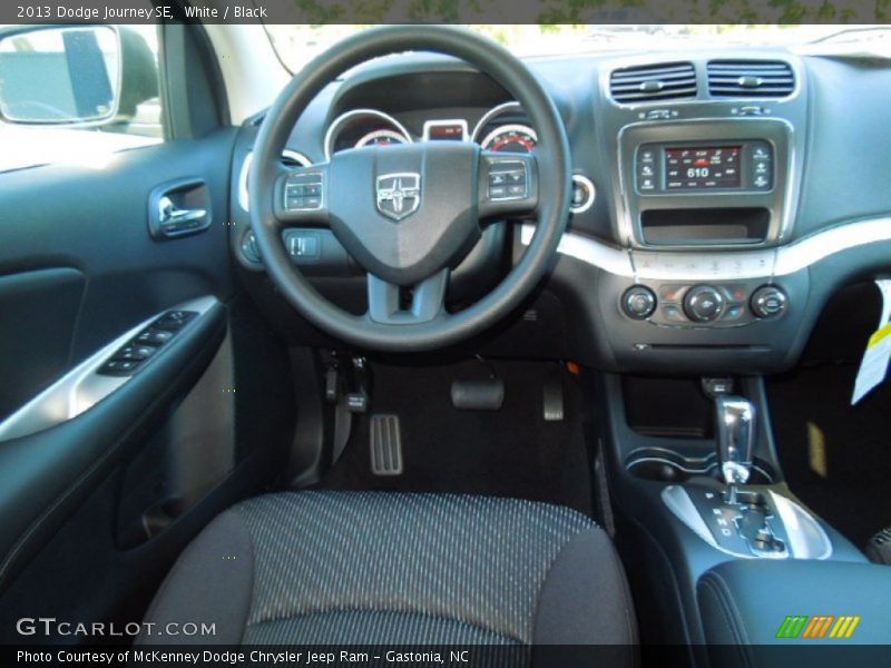 White / Black 2013 Dodge Journey SE