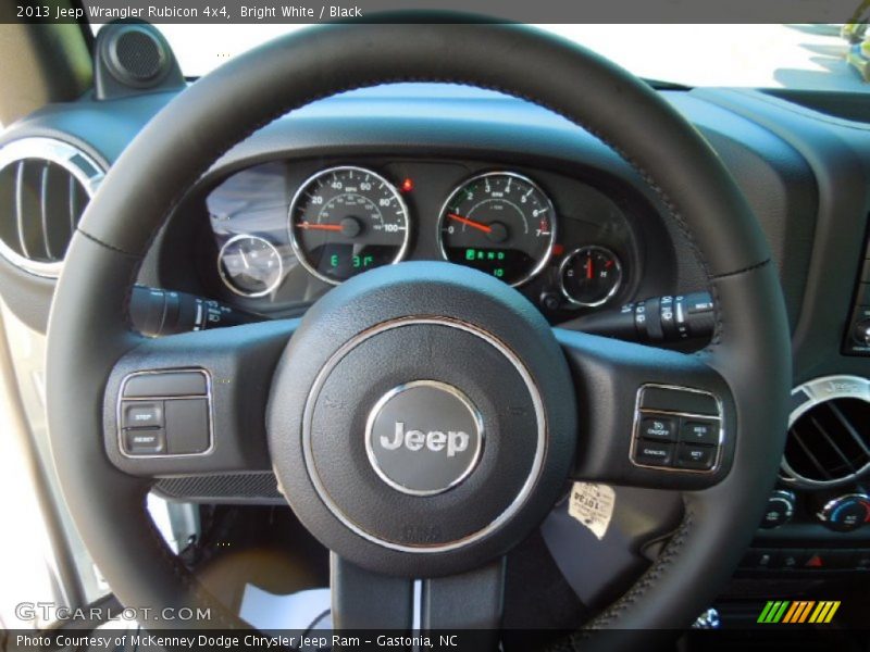Bright White / Black 2013 Jeep Wrangler Rubicon 4x4