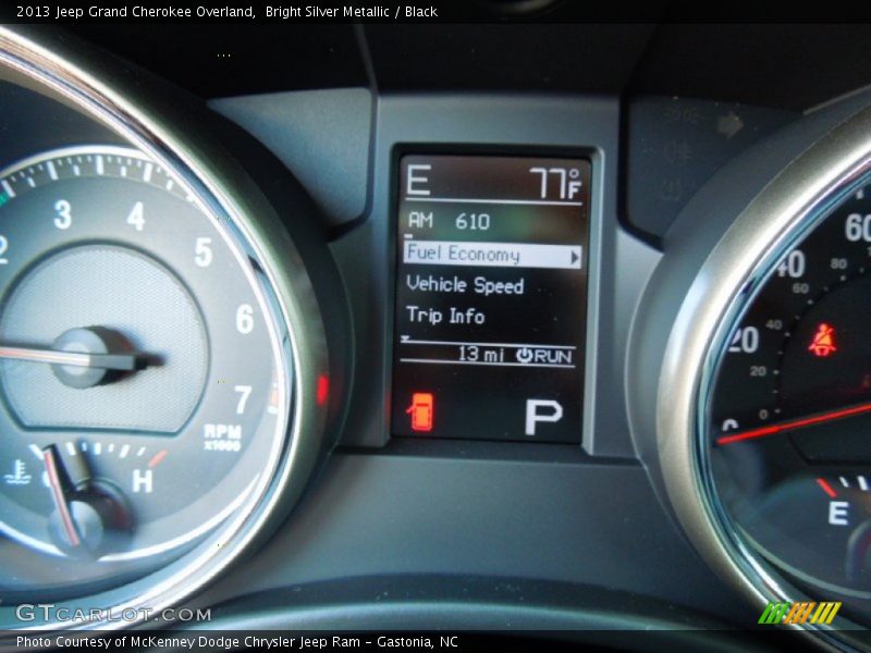 Bright Silver Metallic / Black 2013 Jeep Grand Cherokee Overland