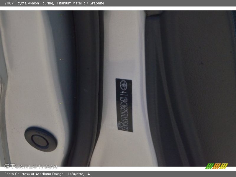 Titanium Metallic / Graphite 2007 Toyota Avalon Touring