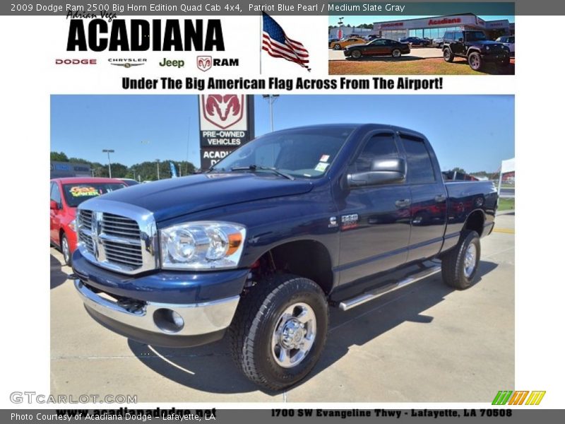 Patriot Blue Pearl / Medium Slate Gray 2009 Dodge Ram 2500 Big Horn Edition Quad Cab 4x4