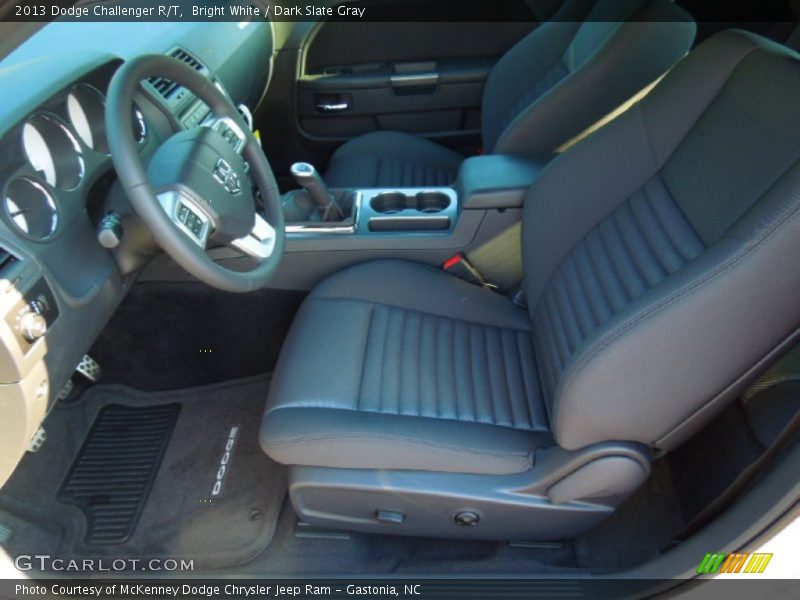 Bright White / Dark Slate Gray 2013 Dodge Challenger R/T