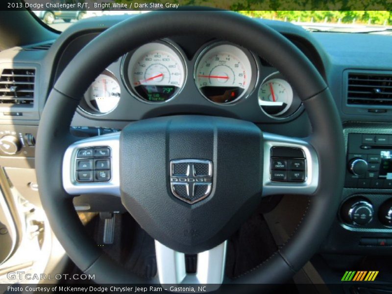 Bright White / Dark Slate Gray 2013 Dodge Challenger R/T