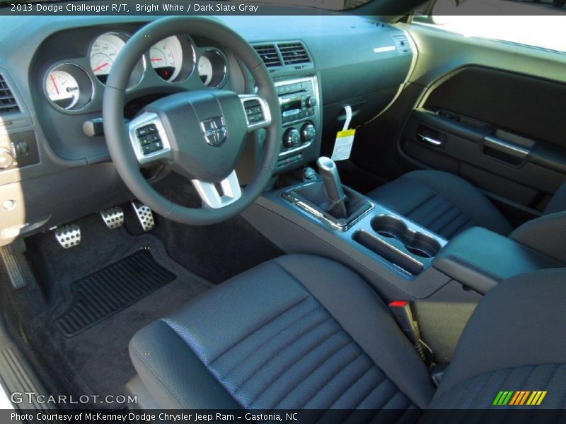 Bright White / Dark Slate Gray 2013 Dodge Challenger R/T