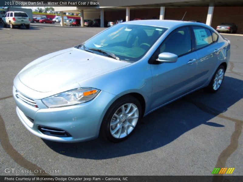Winter Chill Pearl Coat / Black 2013 Dodge Dart SXT