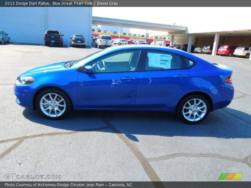 Blue Streak Pearl Coat / Diesel Gray 2013 Dodge Dart Rallye