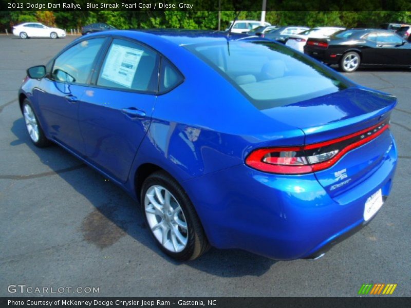 Blue Streak Pearl Coat / Diesel Gray 2013 Dodge Dart Rallye