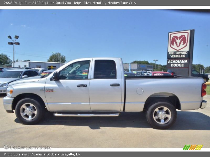Bright Silver Metallic / Medium Slate Gray 2008 Dodge Ram 2500 Big Horn Quad Cab