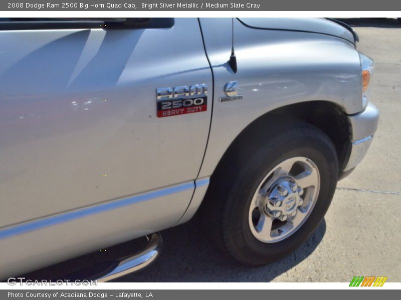 Bright Silver Metallic / Medium Slate Gray 2008 Dodge Ram 2500 Big Horn Quad Cab