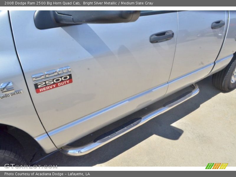 Bright Silver Metallic / Medium Slate Gray 2008 Dodge Ram 2500 Big Horn Quad Cab