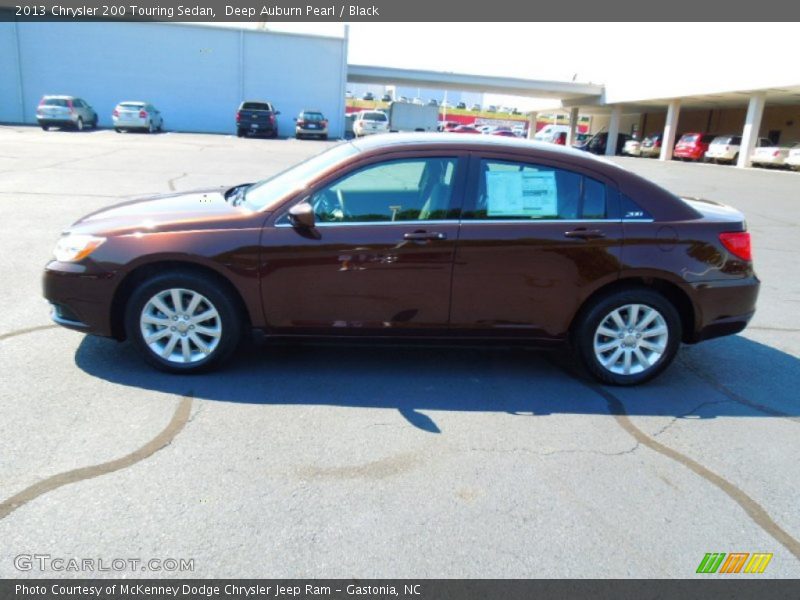 Deep Auburn Pearl / Black 2013 Chrysler 200 Touring Sedan