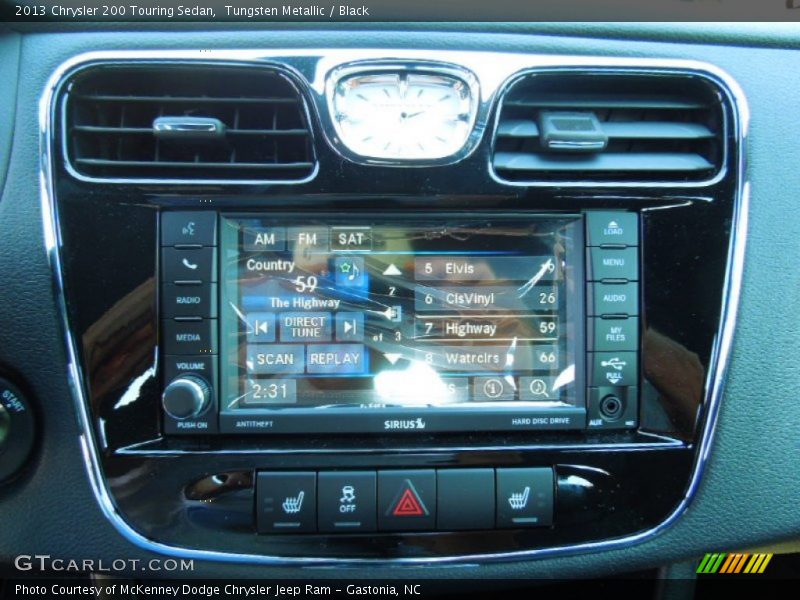 Tungsten Metallic / Black 2013 Chrysler 200 Touring Sedan