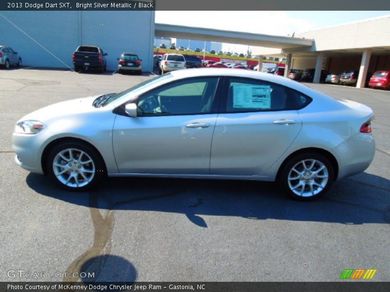 Bright Silver Metallic / Black 2013 Dodge Dart SXT