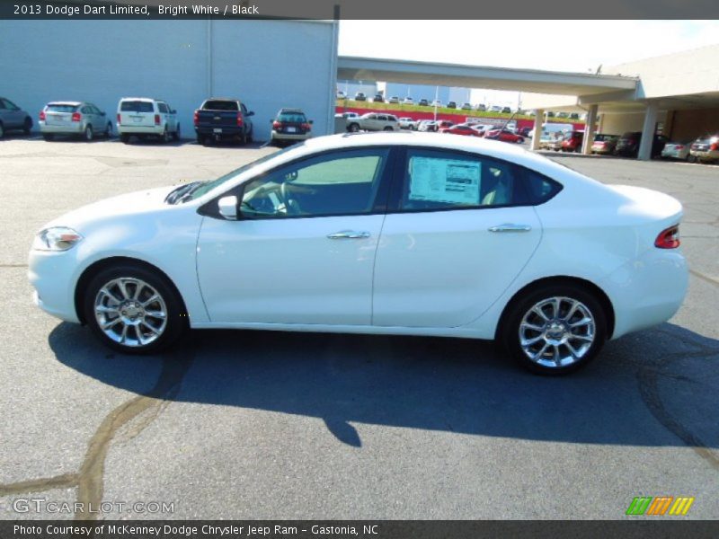 Bright White / Black 2013 Dodge Dart Limited