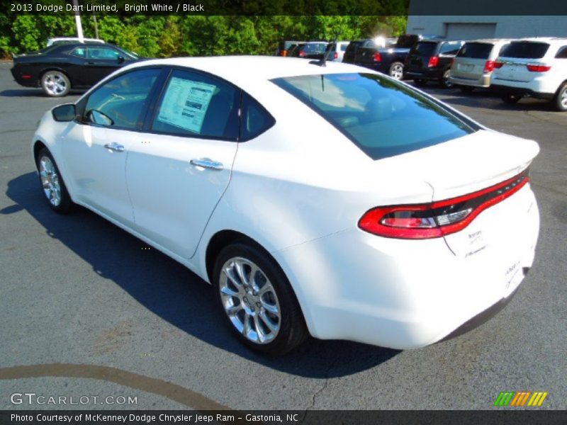 Bright White / Black 2013 Dodge Dart Limited