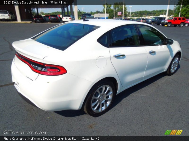 Bright White / Black 2013 Dodge Dart Limited