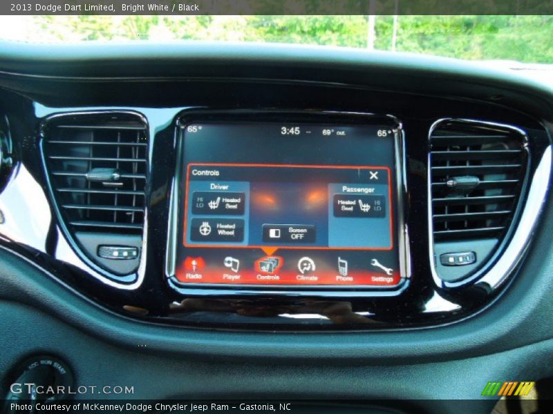 Bright White / Black 2013 Dodge Dart Limited