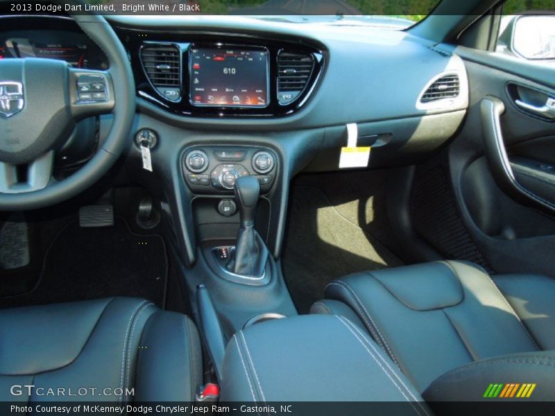 Bright White / Black 2013 Dodge Dart Limited