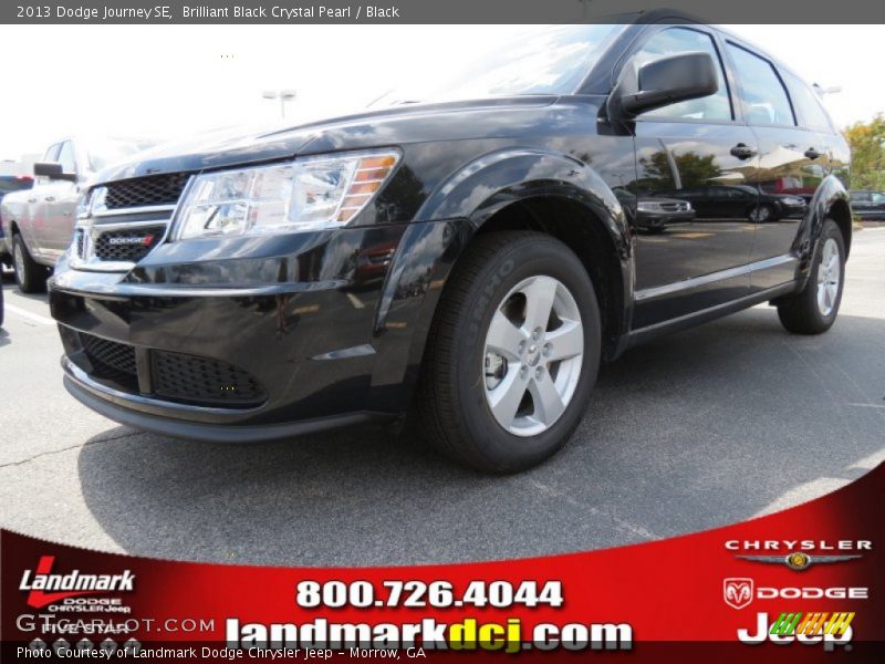 Brilliant Black Crystal Pearl / Black 2013 Dodge Journey SE