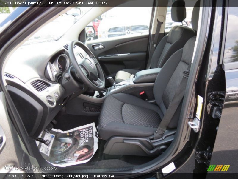 Brilliant Black Crystal Pearl / Black 2013 Dodge Journey SE