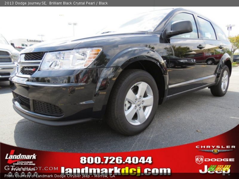 Brilliant Black Crystal Pearl / Black 2013 Dodge Journey SE