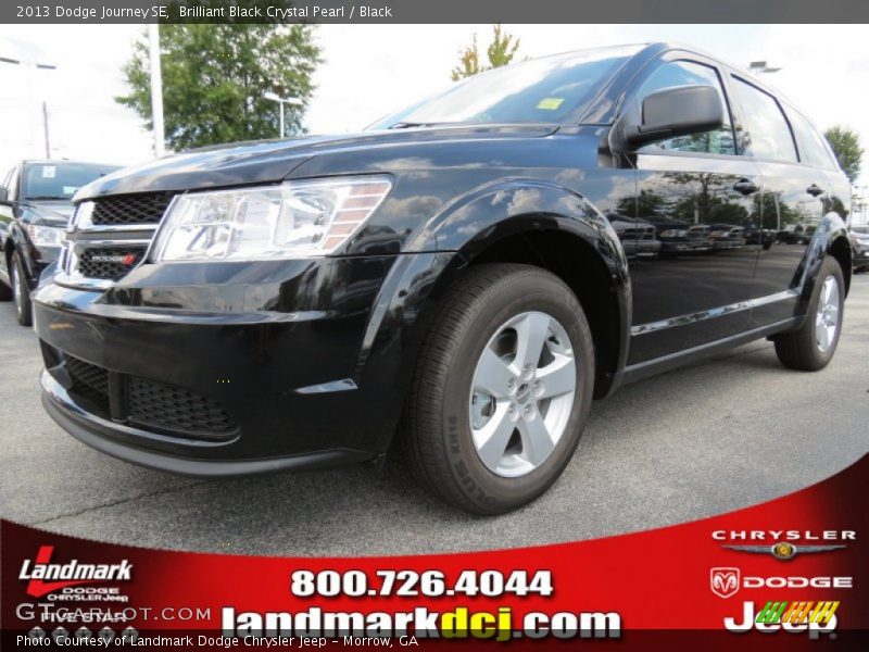 Brilliant Black Crystal Pearl / Black 2013 Dodge Journey SE