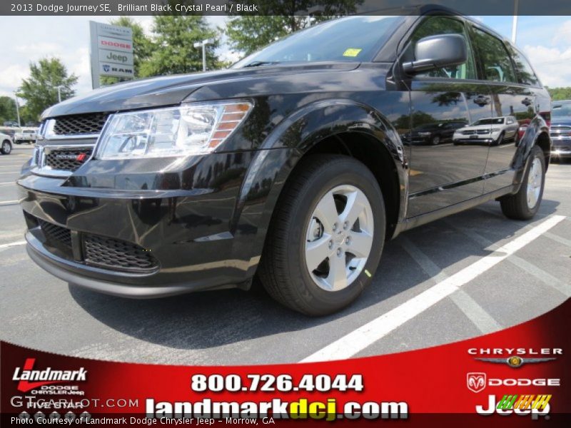 Brilliant Black Crystal Pearl / Black 2013 Dodge Journey SE