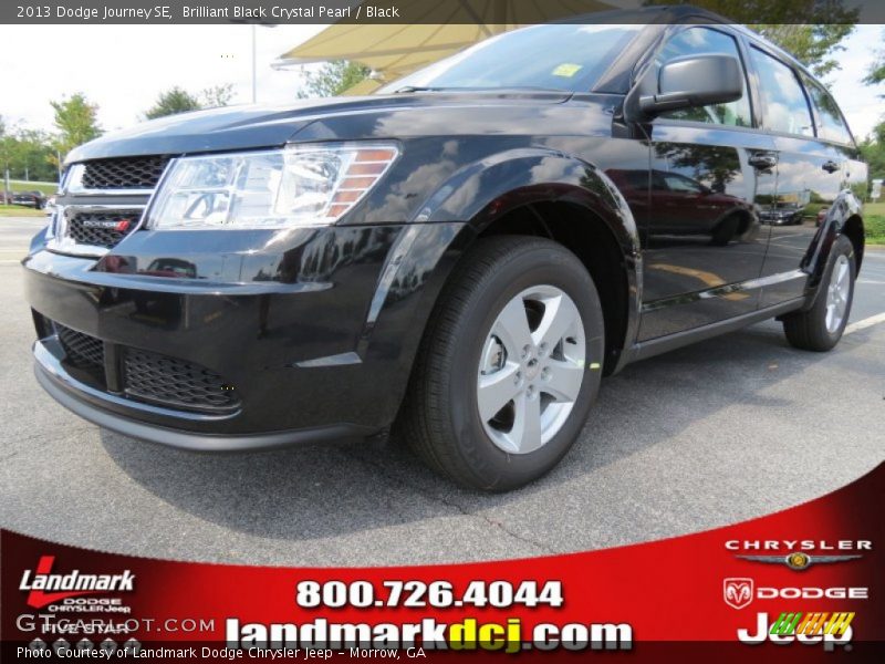 Brilliant Black Crystal Pearl / Black 2013 Dodge Journey SE