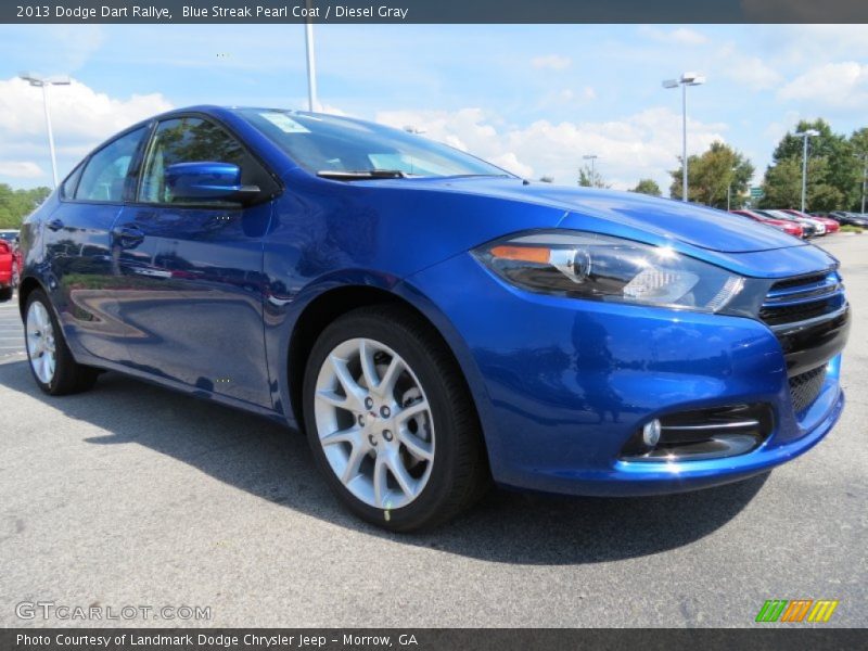 Blue Streak Pearl Coat / Diesel Gray 2013 Dodge Dart Rallye