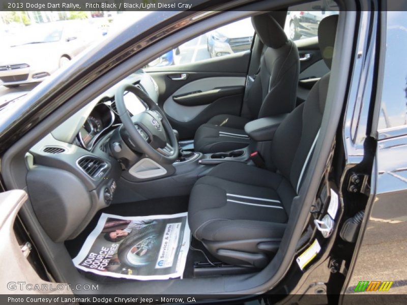 Pitch Black / Black/Light Diesel Gray 2013 Dodge Dart Rallye