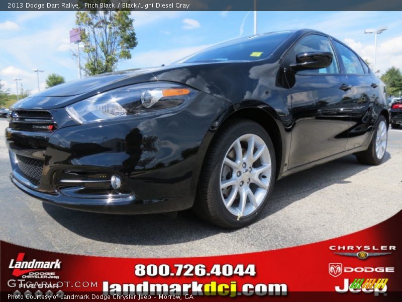 Pitch Black / Black/Light Diesel Gray 2013 Dodge Dart Rallye