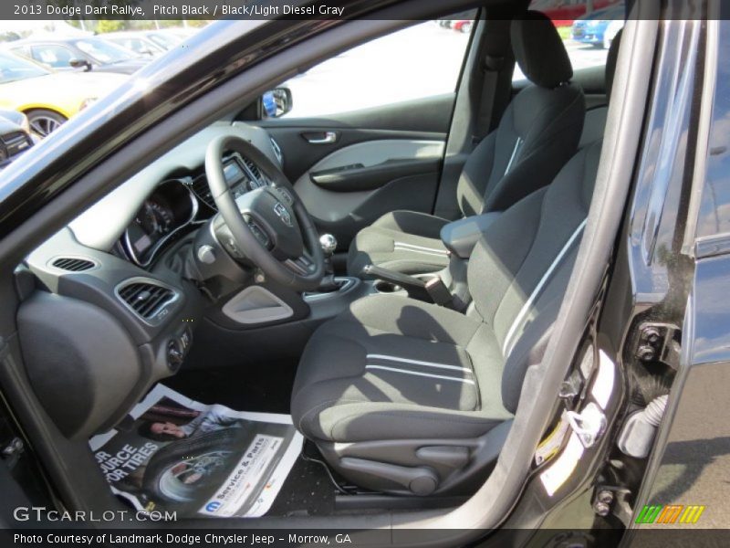 Pitch Black / Black/Light Diesel Gray 2013 Dodge Dart Rallye