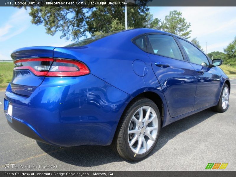Blue Streak Pearl Coat / Black/Light Diesel Gray 2013 Dodge Dart SXT