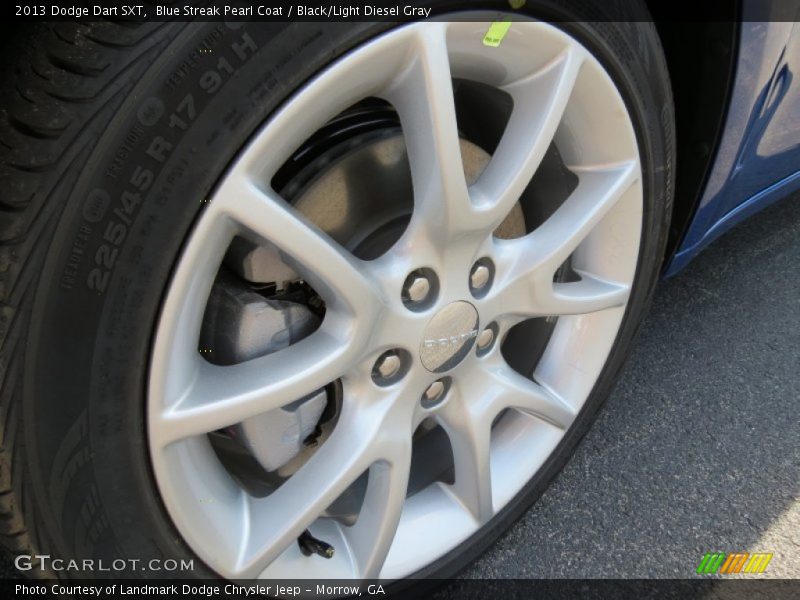 Blue Streak Pearl Coat / Black/Light Diesel Gray 2013 Dodge Dart SXT