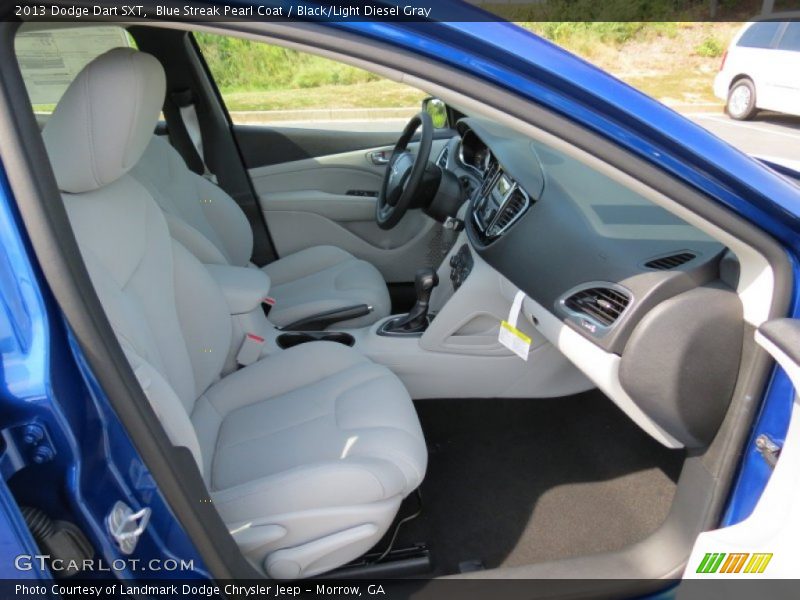 Blue Streak Pearl Coat / Black/Light Diesel Gray 2013 Dodge Dart SXT