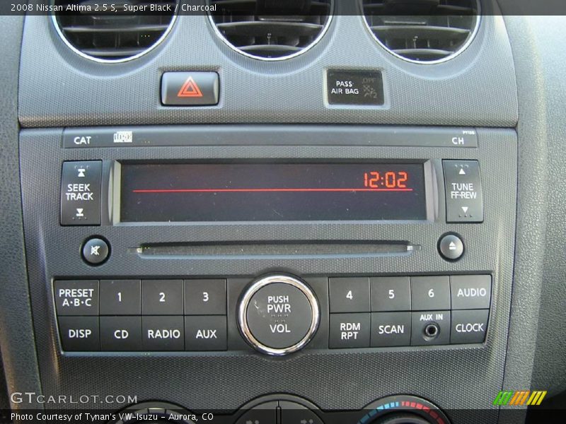 Super Black / Charcoal 2008 Nissan Altima 2.5 S
