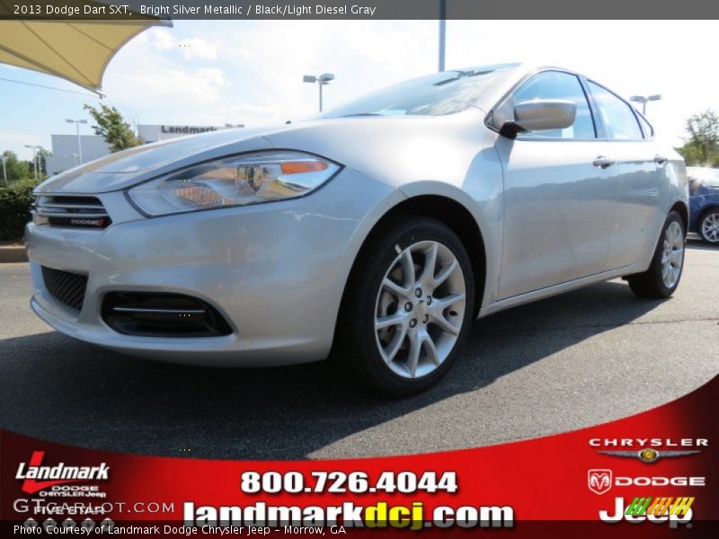 Bright Silver Metallic / Black/Light Diesel Gray 2013 Dodge Dart SXT